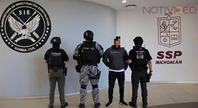 Detnienen a "El Camaleón" presunto jefe de plaza del CJNG en Pátzcuaro