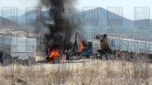 Queman Camiones para Bloquear Carreteras en Tierra Caliente