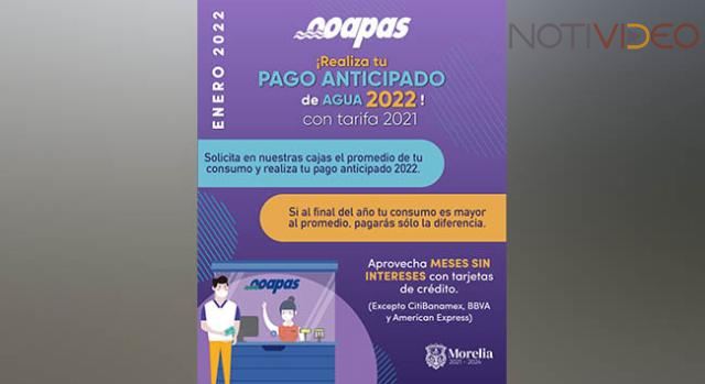 OOAPAS extiende el Programa de Pago Anticipado todo enero