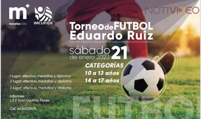 Imcufide invita al Torneo de fútbol “Eduardo Ruíz”