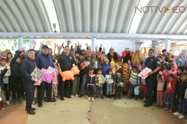 Llevan Reyes Magos de la Guardia Civil, alegría y sonrisas a tenencias de Morelia