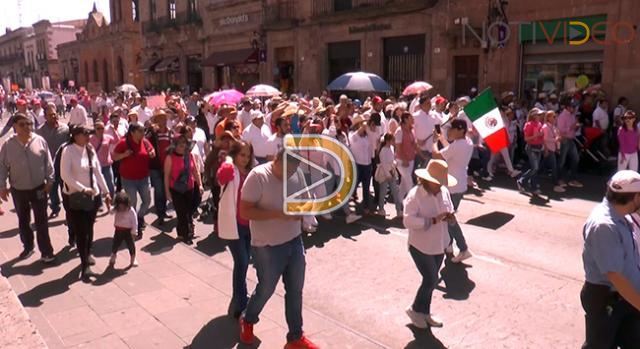 Salen cerca de 30 mil michoacanos a marchar por el INE