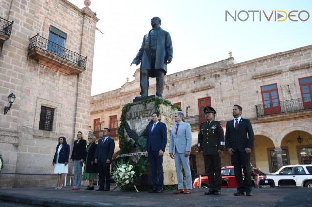 Conmemora Ayuntamiento de Morelia 217 Aniversario del Natalicio de Benito Juárez