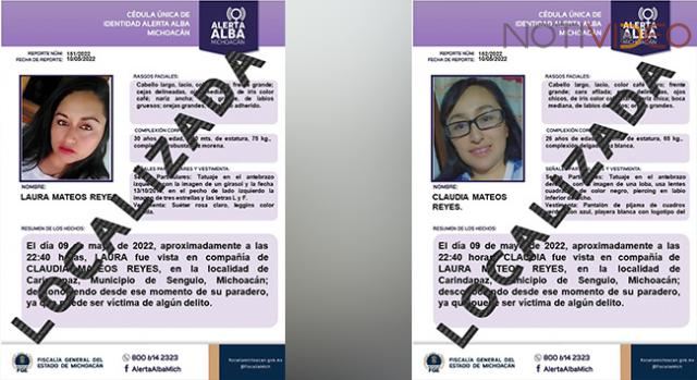 Dos hermanas  levantadas en   Senguio son encontradas asesinadas 