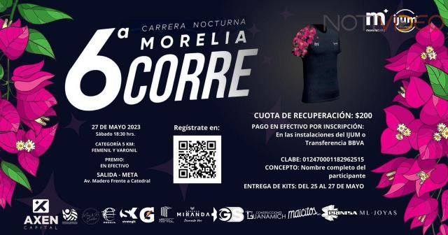 IJUM invita a la 6ta Carrera Nocturna: Morelia Corre