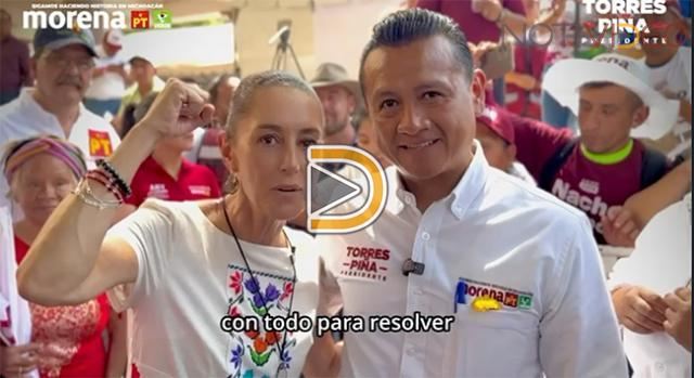 Claudia Sheinbaum ofrece apoyo a Torres Piña para resolver problemas de agua en Morelia