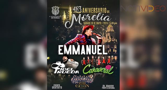 Concierto de aniversario de Morelia, comienza a las 5 pm