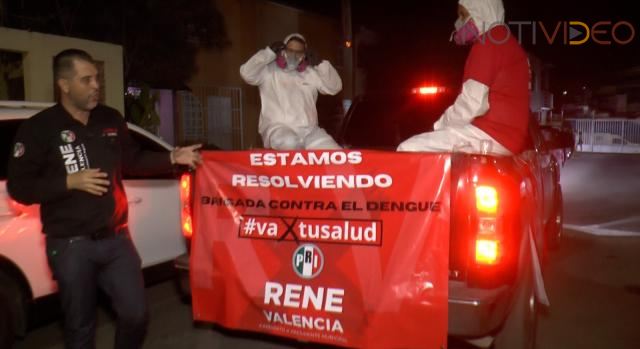 Gestiona René Valencia fumigaciones contra el dengue en Morelia