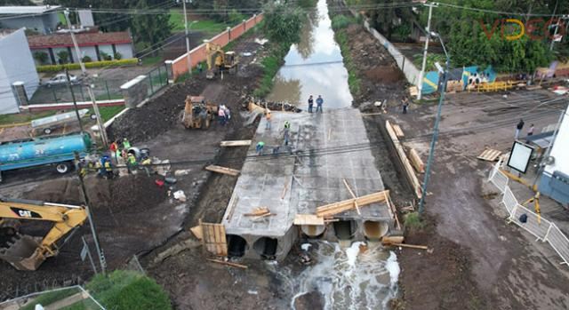 Puente del dren Barajas quedará listo en 72 horas