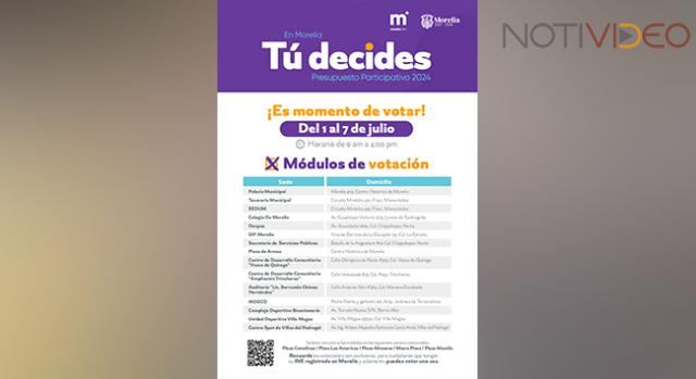 Vota por el mejor proyecto en el Presupuesto Participativo 2024