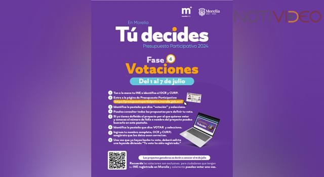 Este lunes, inician las votaciones para elegir proyecto del Presupuesto Participativo