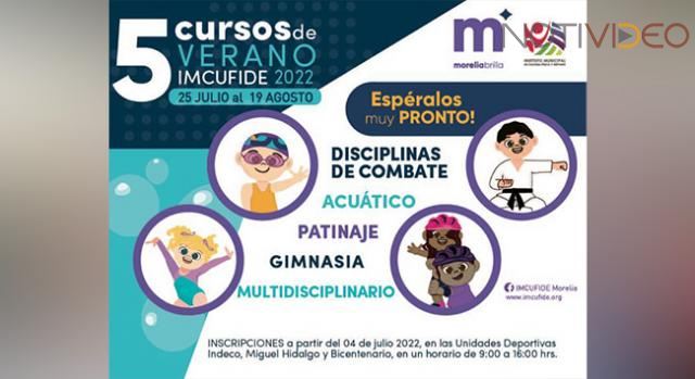 Lanza IMCUFIDE convocatoria para Cursos de Verano 2022