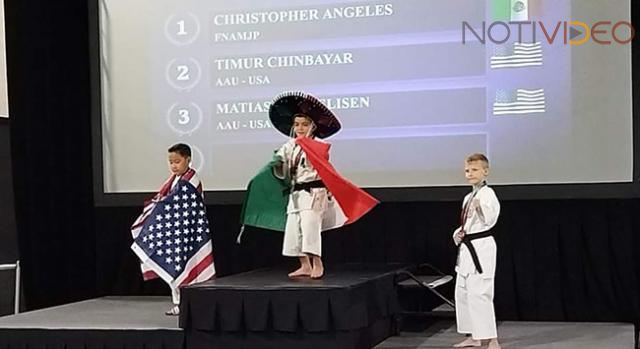 Brilla moreliano en 10m. Wukf Karate World Championship