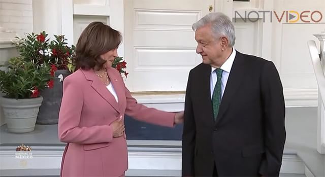 López Obrador sostiene primer encuentro con Kamala Harris