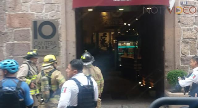 Se registra conato de incendio en negocio del centro histórico