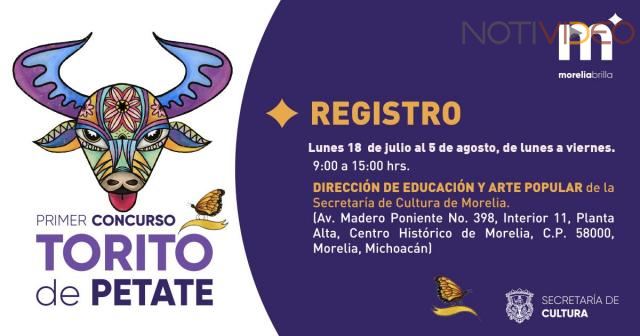 SeCultura Morelia amplia convocatoria para “Torito de Petate” alusivo al mes patrio