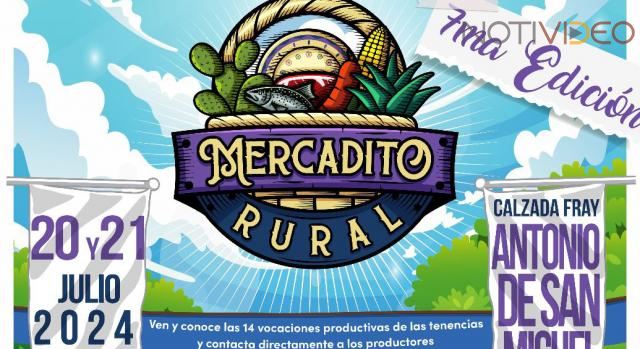 Invita ayuntamiento de Morelia a disfrutar de la 7ª Edición del Mercadito Rural