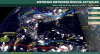 Fuertes lluvias para el occidente y sureste mexicano