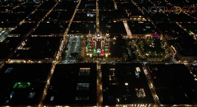 Alfonso Martínez enciende espectacular iluminación de fiestas patrias plazas y avenidas de Morelia