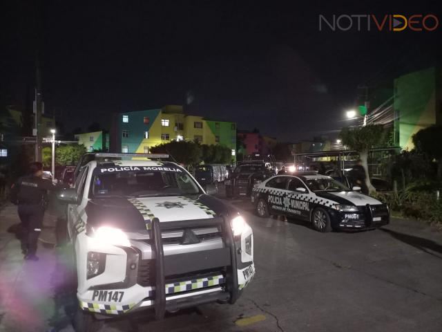 Intensa movilización policíaca causa un tiroteo en la colonia Justo Mendoza en Morelia