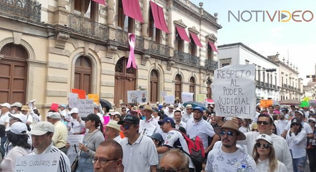 Trabajadores del Poder Judicial se manifiestan en Morelia se suman a protesta nacional 