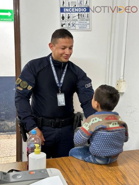 Guardia Civil localiza a niño extraviado, en Morelia