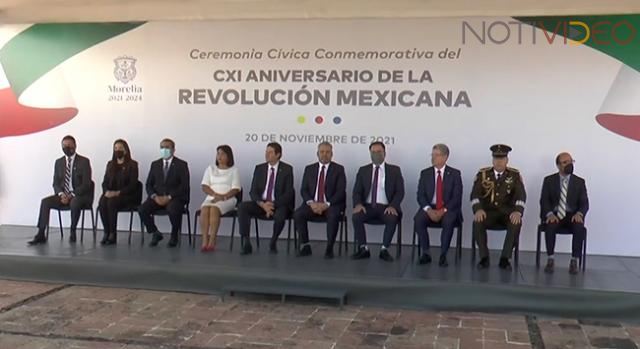 Conmemoran el 111 aniversario de la Revolución Mexicana.