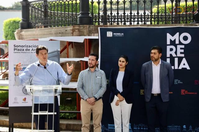 Alfonso Martínez arranca obra de sonorización de la Plaza de Armas