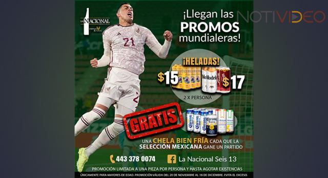 La Nacional Seis 13 anuncia promociones de bajos precios y regalos durante la fiesta del Mundial